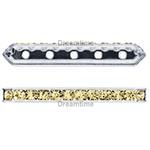Dreamtime Crystal DC 77730 Rondelle Spacer Bars 5 Hole Jonquil/Silver